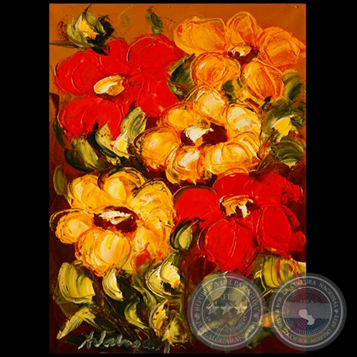 Flores - Óleo de Hilda Valenzano